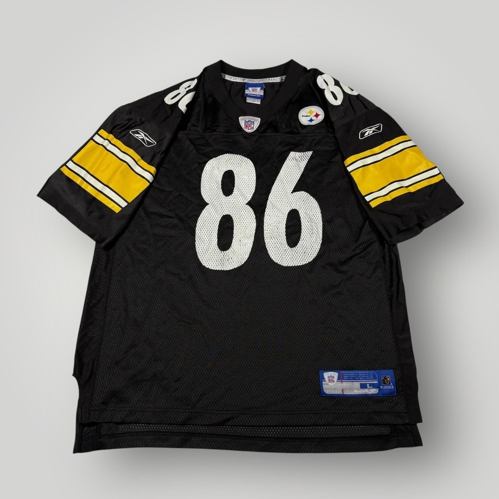 Reebok VTG NFL Pittsburgh Steelers Hines Ward‎ 86 Jersey Mens Large Black Mesh